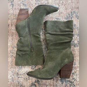 Charles David mid calf suede boots